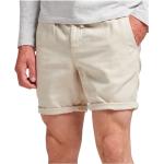 Beige Klassiske Superdry Chino shorts Størrelse XL til Herrer på udsalg 