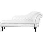 Hvide Beliani Chesterfield Chaiselong sofaer med Ben på udsalg 