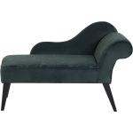 Mørkegrønne Retro Beliani Chaiselong sofaer i Læder med Ben på udsalg 