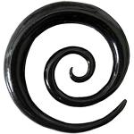 Chic-Net Tribal Buffalo horn piercing black XL Spiral Expander Plug Earrings Studs 12 mm