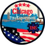 feuer1 Chicago Fire Dept. EMS Badge, White