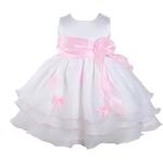 Cinda Girls Party Dress White and Pink 12-18 Months