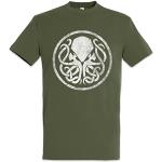 CIRCLE LOGO CTHULHU T-SHIRT - Lovecraft Arkham Horror Wars Miskatonic T-Shirt Sizes S - 2XL (S)