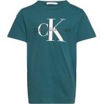 Ck Monogram Ss T-Shirt Tops T-Kortærmet Skjorte Green Calvin Klein