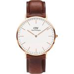 Classic 40 St Mawes Rg White Accessories Watches Analog Watches Brown Daniel Wellington