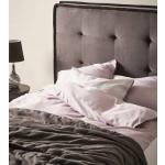CLIFTON sengegavl 120 cm Mørkegrå/sort piping