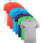 Kongeblå CLIQUE T-shirts med v-hals i Bomuld med V-udskæring Størrelse XL til Herrer 