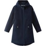 Blå Vandtætte  WOOLRICH Trench coats Størrelse XL med hætte til Damer 