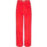 Røde Fløjlsbukser i Cord Størrelse XL til Damer på udsalg 