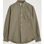 Oliven Klassiske Colorful Standard Økologiske Bæredygtige Oxford skjorter i Bomuld Button down Størrelse XL til Herrer 