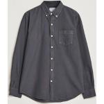 Grå Klassiske Colorful Standard Økologiske Bæredygtige Oxford skjorter i Bomuld Button down Størrelse XL til Herrer 