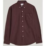 Røde Klassiske Colorful Standard Økologiske Bæredygtige Oxford skjorter i Bomuld Button down Størrelse XL til Herrer 