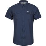 Marineblå Columbia Kortærmede skjorter med korte ærmer Størrelse XXL til Herrer på udsalg 