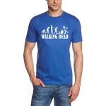 Coole-Fun-T-Shirts Herren Walking Dead Evolution Zombie T-Shirt, Blau (blau), Medium