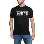 Coole-Fun-T-Shirts Herren FT Patch Sons of Anarchy Redwood Original Samcro T-Shirt, Schwarz, L