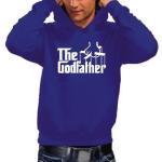 Coole-Fun-T-Shirts Men's Hooded Sweatshirt The Godfather Logo blue royalblau Size:XXL