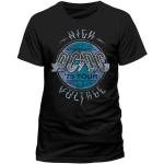 Sorte AC/DC funshirts T-shirts i Bomuld Størrelse XL 