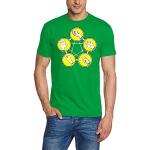 Coole-Fun-T-Shirts Men's T-Shirt Vintage-Style Stone Paper Scissors Lizard Spock Big Bang Theory green Size:M