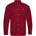 Corduroy Custom Fit Shirt - Gots/Ve Tops Shirts Casual Burgundy Knowledge Cotton Apparel