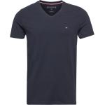 Blå Tommy Hilfiger T-shirts med v-hals med V-udskæring Størrelse XL 