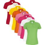 Hvide Økologiske Bæredygtige Kortærmede polo shirts i Bomuld med Øko-Tex med korte ærmer Størrelse XL til Damer på udsalg 