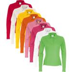 Hvide Økologiske Bæredygtige Langærmede polo shirts i Bomuld med Øko-Tex Med lange ærmer Størrelse XL til Damer på udsalg 