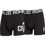 CR7 Cristiano Ronaldo boys tight-fit boxers, basic line trunks, pack of 2., black, 140