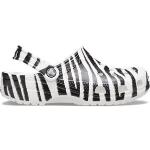 Hvide Klassiske Crocs Classic Sommer Badesandaler Størrelse 38 med Zebra mønster til Damer 