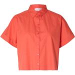 Selected Økologiske Bæredygtige Forårs Kortærmede skjorter i Denim med korte ærmer Størrelse XL til Damer på udsalg 