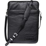 CURRO Real Leather Messenger Bag 14-15" - Black