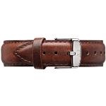 Daniel Wellington St Andrews Silver Men's Brown Leather Buckle Watch Strap with Pin of 20cm 0407DW