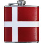 Røde Danske flag i Rustfrit stål 