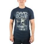 David Bowie - - Männer Isolar Tour 1976 Slim Fit T-Shirt in Navy, Small, Navy