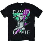 David Bowie Herren T-Shirt Thunder, Schwarz (Black), L