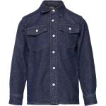 Blå Knowledgecotton Apparel Denim skjorter i Bomuld Størrelse XL 