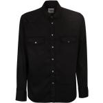 Sorte PT Torino Langærmede skjorter i Denim Med lange ærmer Størrelse XL til Herrer på udsalg 
