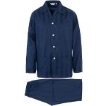 Blå Derek Rose Pyjamas i Bomuld Størrelse XL med Striber til Herrer 