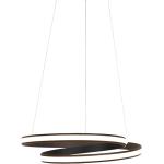 Design hængelampe sort 55 cm inkl. LED 3-trins dæmpbar - Rowan