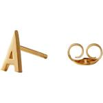 Design Letters Forgyldte øreringe med Bogstav eller Initialer i Forgyldt Poleret Personaliseret til Børn på udsalg 