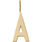 Guldfarvet Design Letters Vedhæng med Bogstav eller Initialer i Forgyldt Poleret Personaliseret til Barn på udsalg 