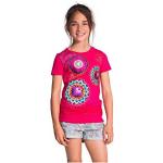 Desigual Girl's Printed Short sleeve T-Shirt - Pink - Rose (Fuchsia Rose) - 4 Years