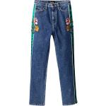 Blå Desigual Straight leg jeans i Denim Størrelse XL med Blomstermønster til Damer på udsalg 