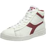 Diadora Unisex Adult Game L High Waxed High Trainers, White Red Pepper - -