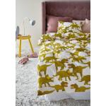 DINO sengesæt enkeltseng - økologisk Rosa/gul