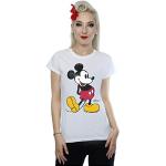 Hvide Klassiske Disney Mickey Mouse T-shirts med rund hals Størrelse XL til Damer 