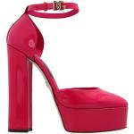 Dolce & Gabbana Plateau pumps i Laklæder med rem med runde skosnuder Størrelse 37.5 til Damer 