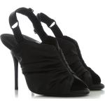 Sorte Dolce & Gabbana Sommer Slingback sandaler i Læder Stilethæle med peep toe Hælhøjde over 9 cm til Damer på udsalg 