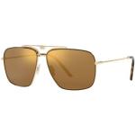 Guldfarvede Dolce & Gabbana Firkantede solbriller Størrelse XL til Herrer 