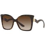 Mørkebrune Dolce & Gabbana Firkantede solbriller Størrelse XL med Tortoise til Damer 