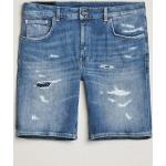 Blå DONDUP Økologiske Bæredygtige Denim shorts i Denim Med huller Størrelse XL til Herrer 